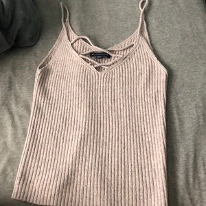American eagle criss cross knit tank